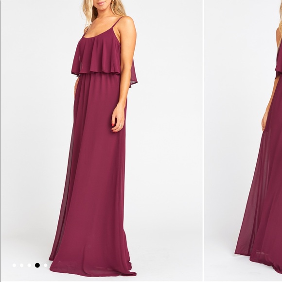 NWOT show me your Mumu plum bridesmaid maxi dress size small - Picture 3 of 8